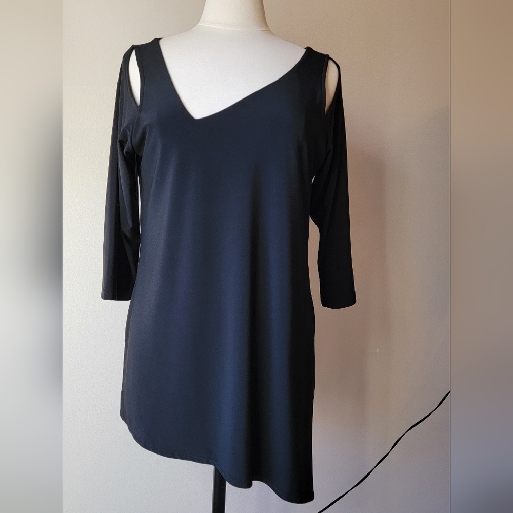 Sympli Elegant Black Top Made In Canada Size 12